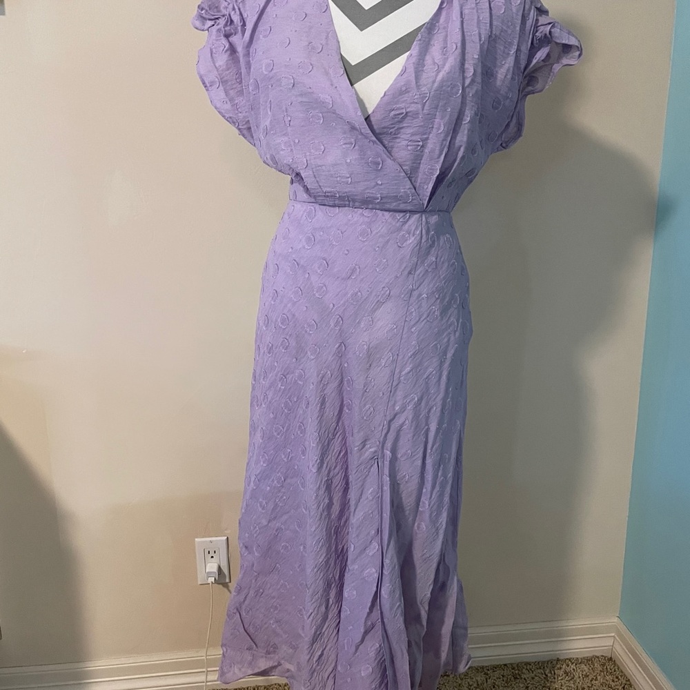 Long v-neck dress